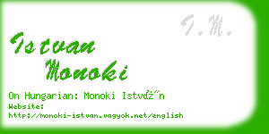 istvan monoki business card